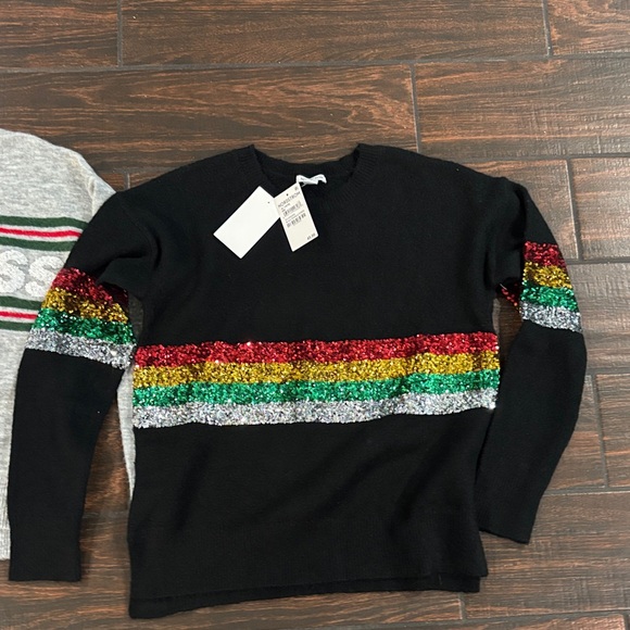 Nordstrom Gray and Black Sweater Set with Stripes - Picture 3 of 6